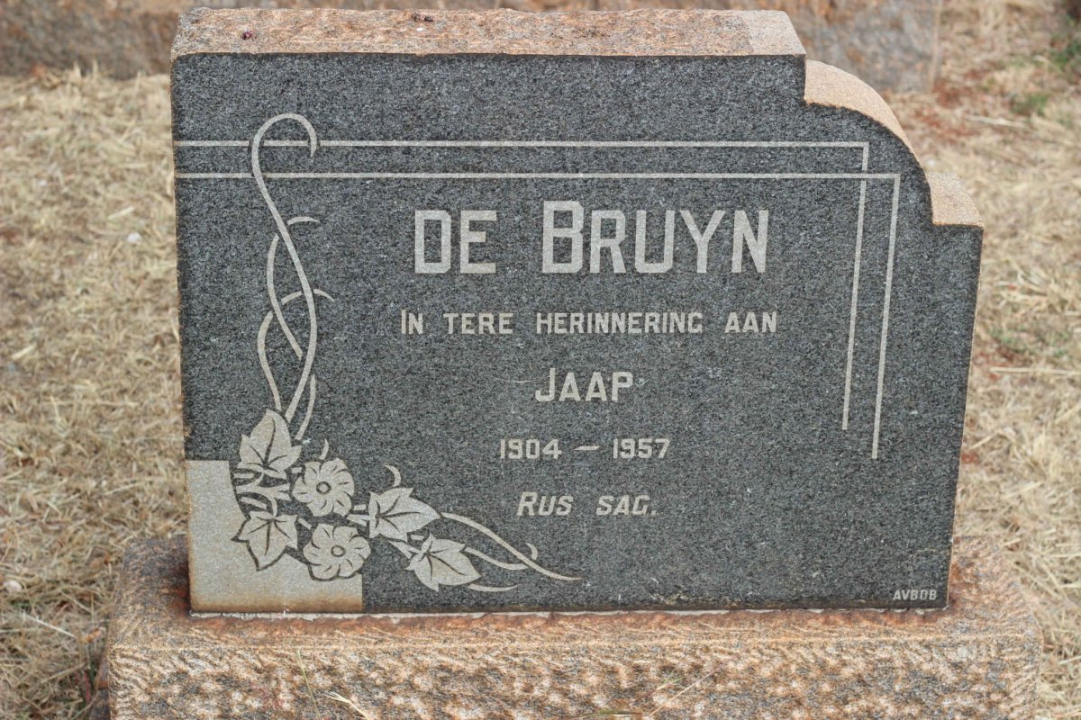 BRUYN Jaap, de 1904-1957