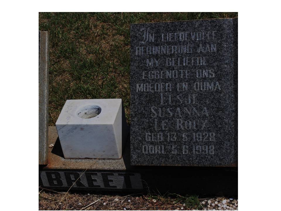 BREET Elsie Susanna nee LE ROUX 1928-1998