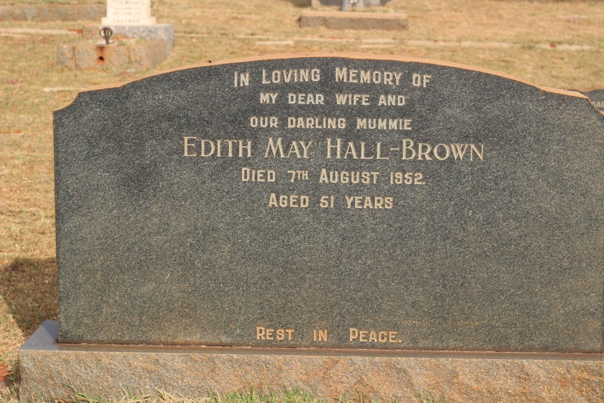 BROWN Edith May, HALL -1952