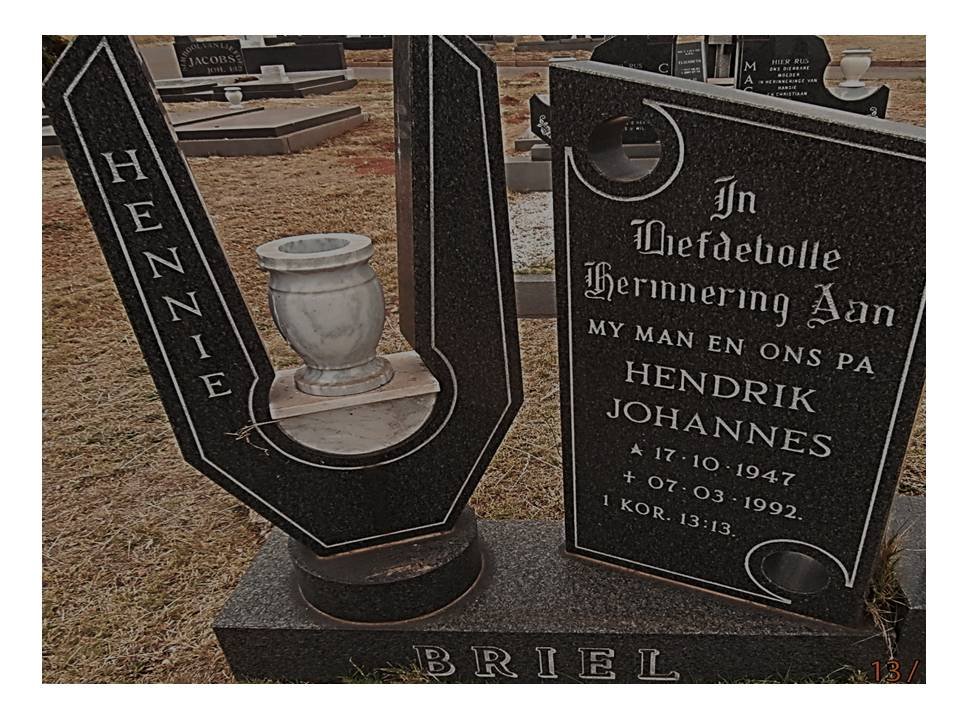 BRIEL Hendrik Johannes 1947-1992