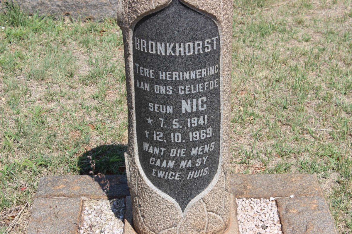 BRONKHORST Nic 1941-1969