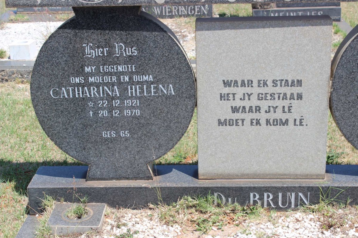 BRUIN Michael Olivier, du 1917-1990 &amp; Catharina Helena 1921-1970