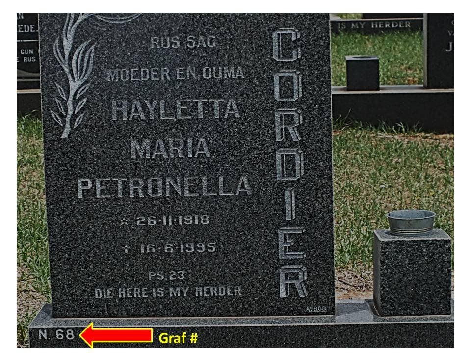 CORDIER Hayletta Maria Petronella 1918-1995