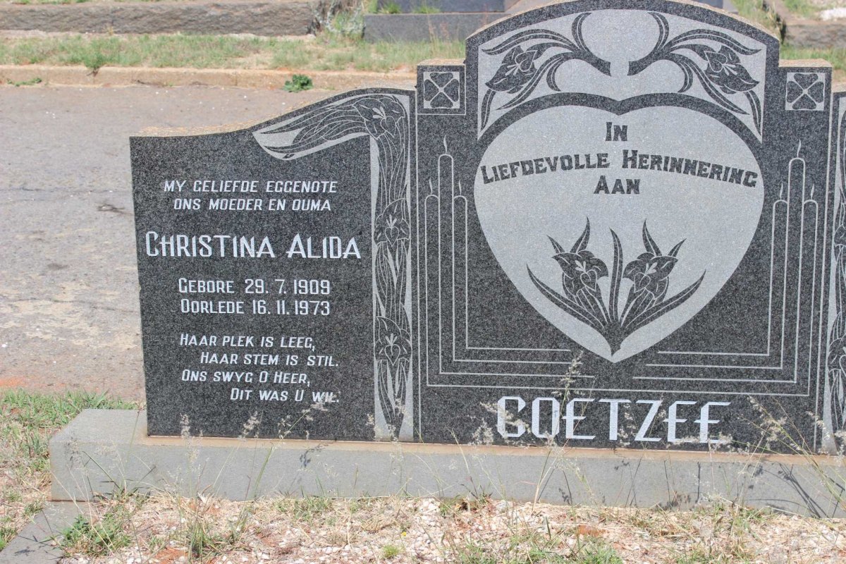 COETZEE Christina Alida 1909-1973