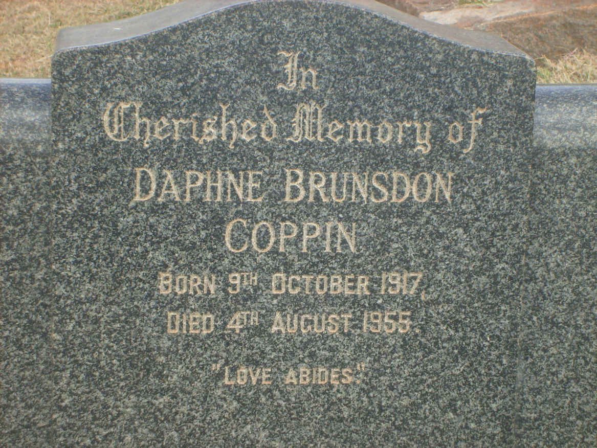 COPPIN Daphne Brunsdon 1917-1955