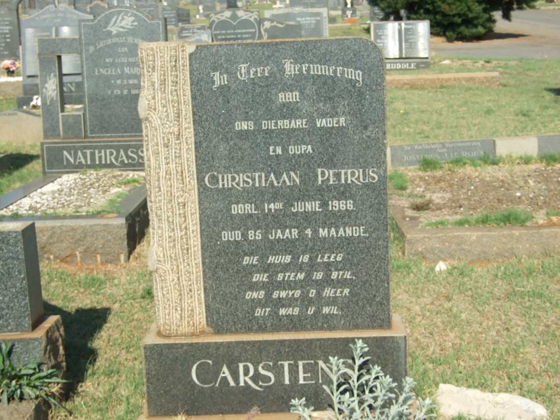 CARSTENS Christiaan Petrus -1966