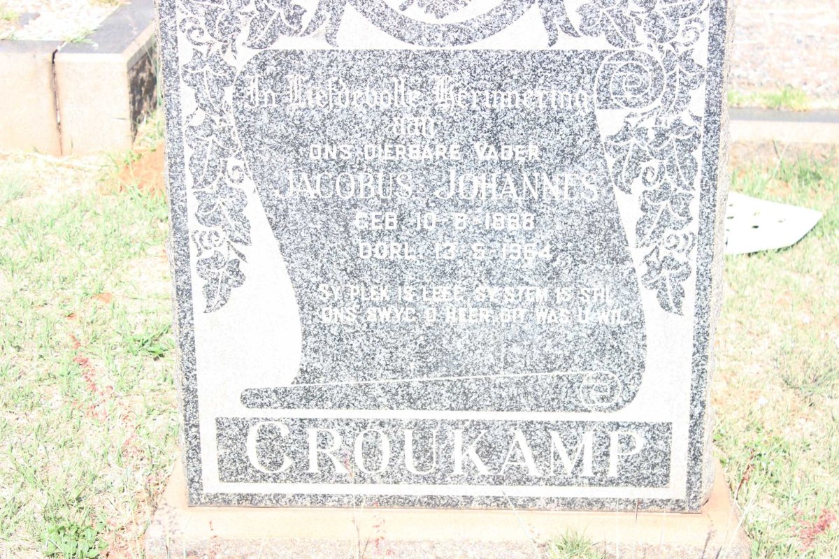 CROUKAMP Jacobus Johannes 1888-1964