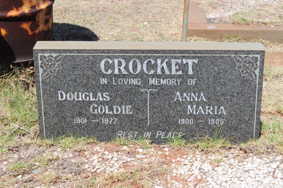 CROCKET Douglas Goldie 1901-1977 &amp; Anna Maria 1900-1985