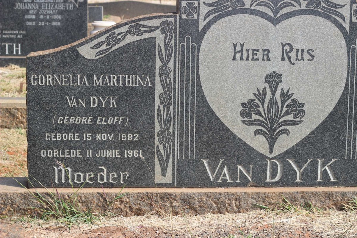 DYK Thomas Andreas, van 1881-1973 &amp; Cornelia Marthina ELOFF 1882-1961