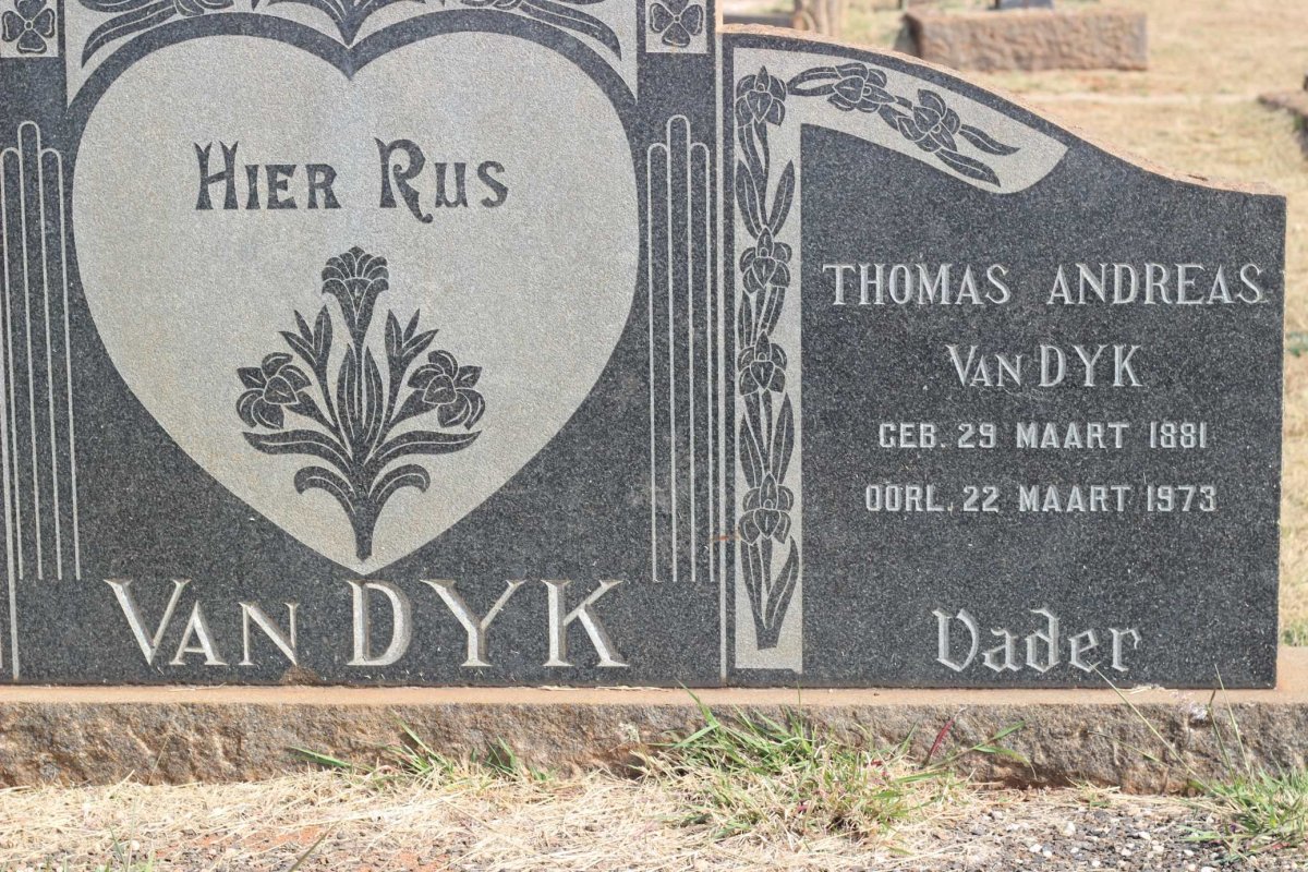 DYK Thomas Andreas, van 1881-1973 &amp; Cornelia Marthina ELOFF 1882-1961