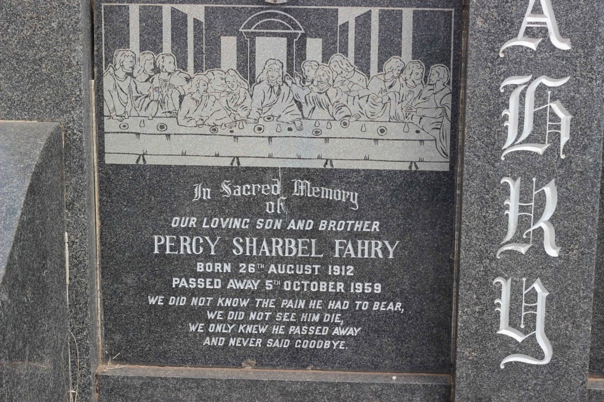 FAHRY Percy Sharbel 1912-1959