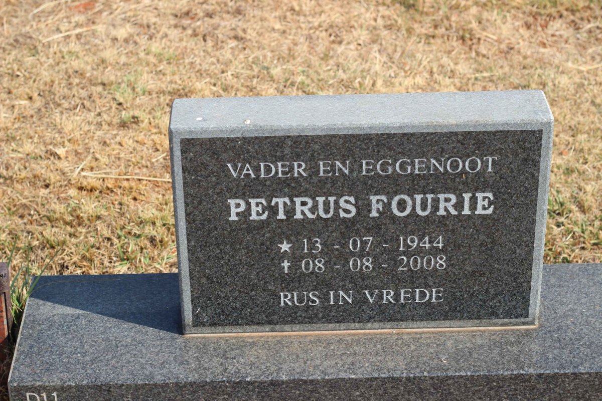 FOURIE Petrus 1944-2008
