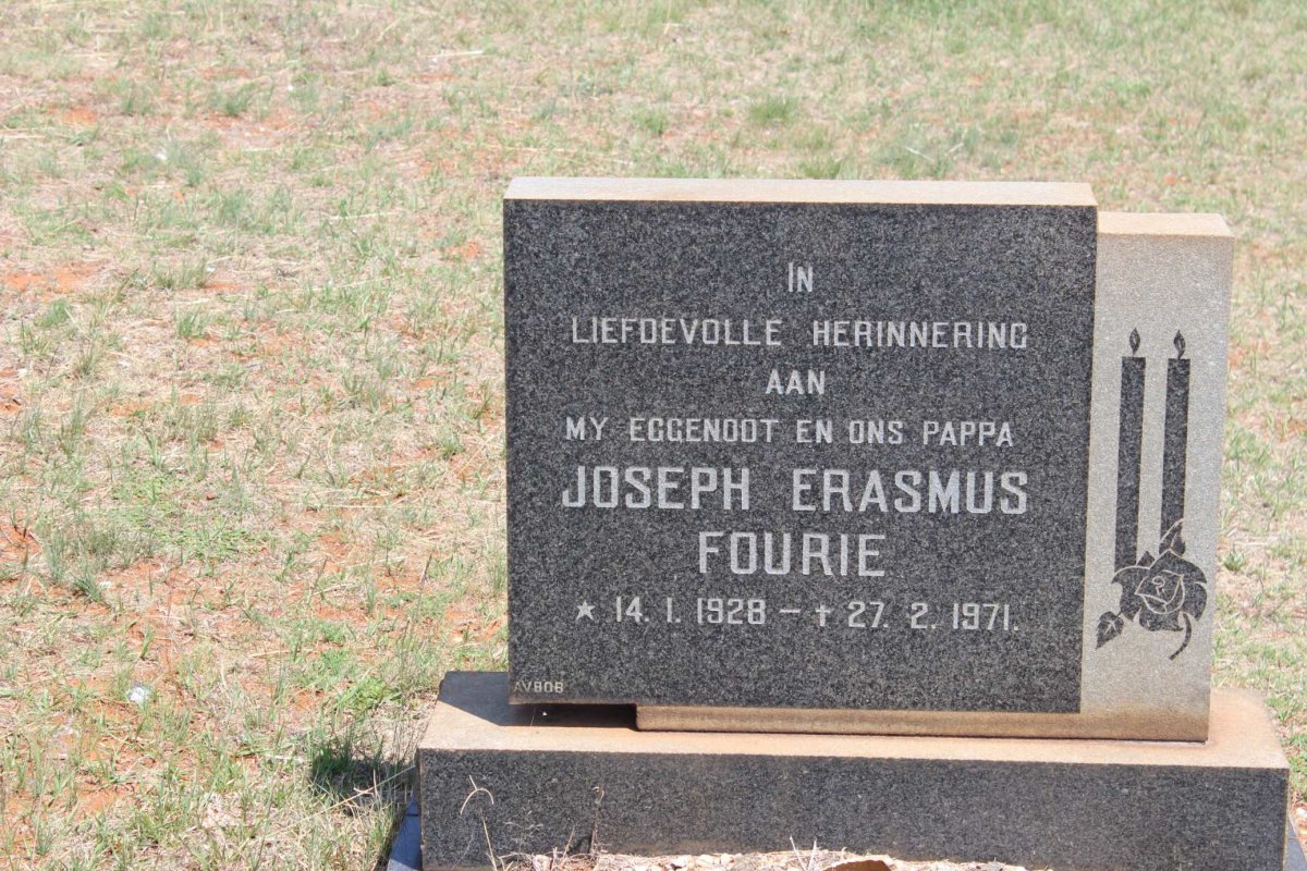 FOURIE Joseph Erasmus 1928-1971
