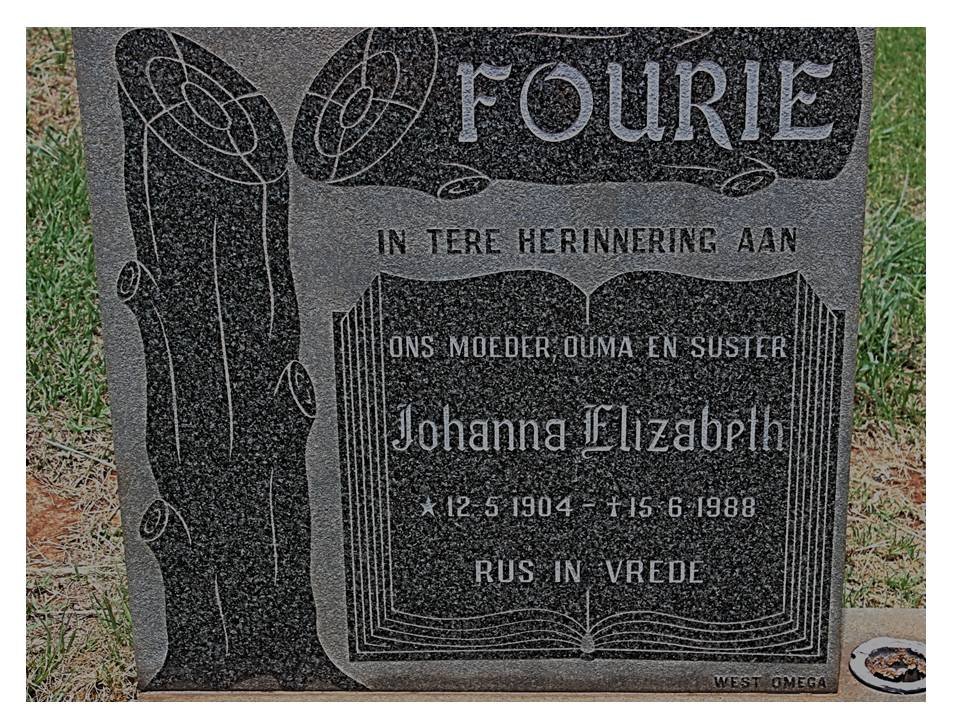 FOURIE Johanna Elizabeth 1904-1988