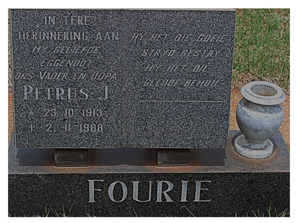 FOURIE Petrus J. 1913-1988