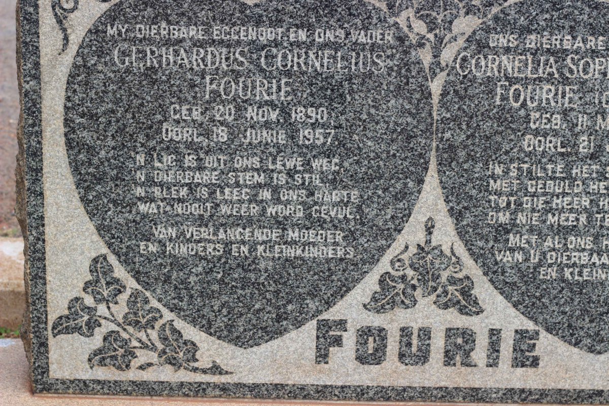 FOURIE Gerhardus Cornelius 1890-1957