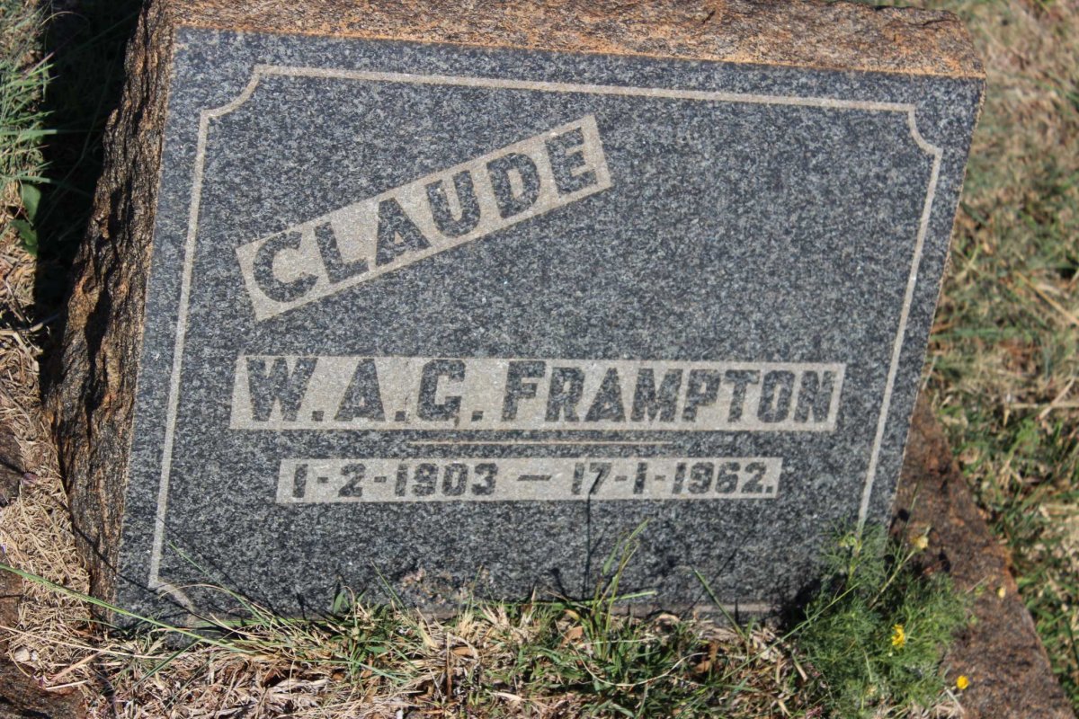 FRAMPTON W.A.G. 1903-1962