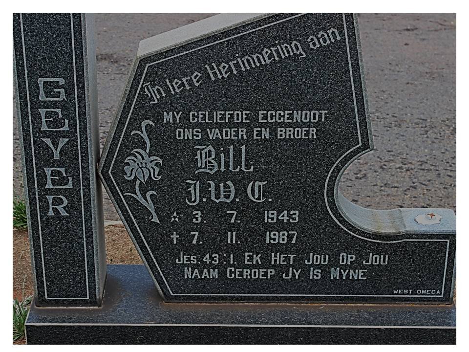 GEYER J.W.C. 1943-1987