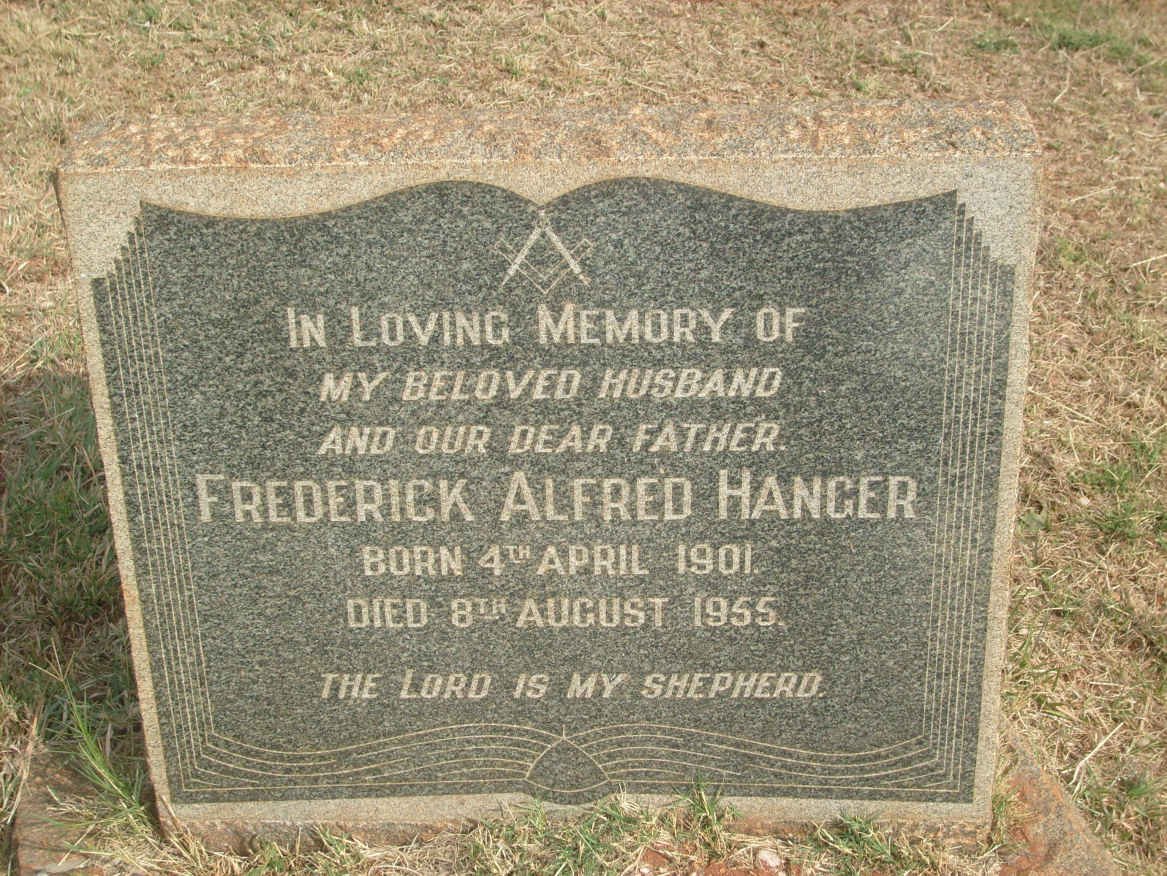HANGER Frederick Alfred 1901-1955