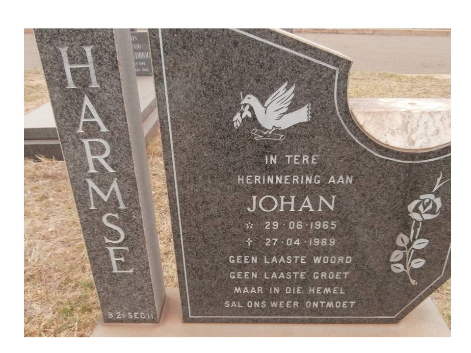 HARMSE Johan 1965-1989