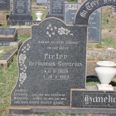HANEKOM Pieter Hermanus Cornelus 1909-1963 &amp; Anna Elizabeth VAN DEN BERG 1910-