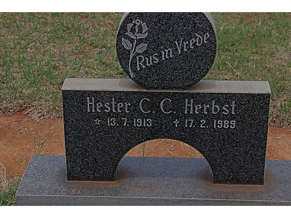 HERBST Hester C.C. 1913-1989