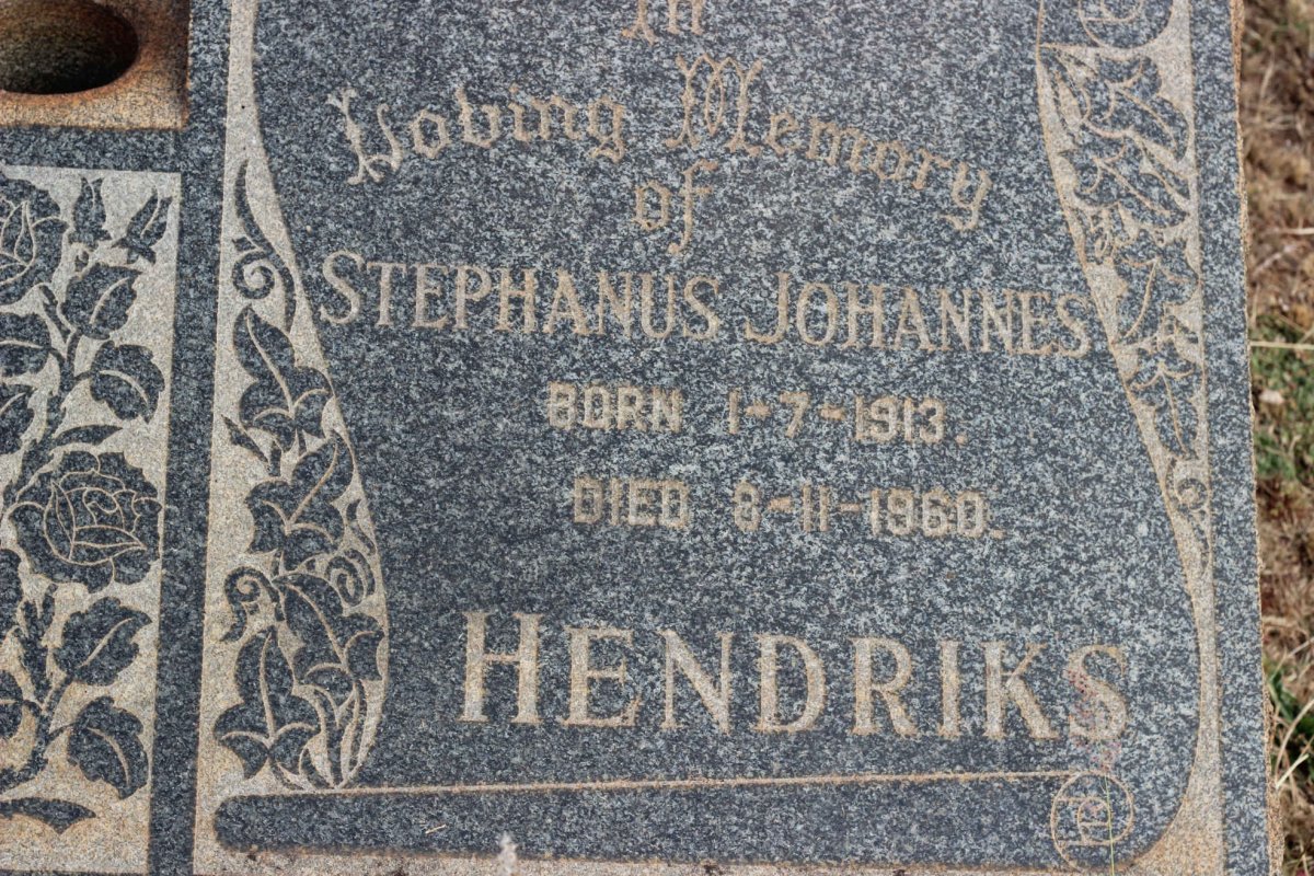 HENDRIKS Stephanus Johannes 1913-1960