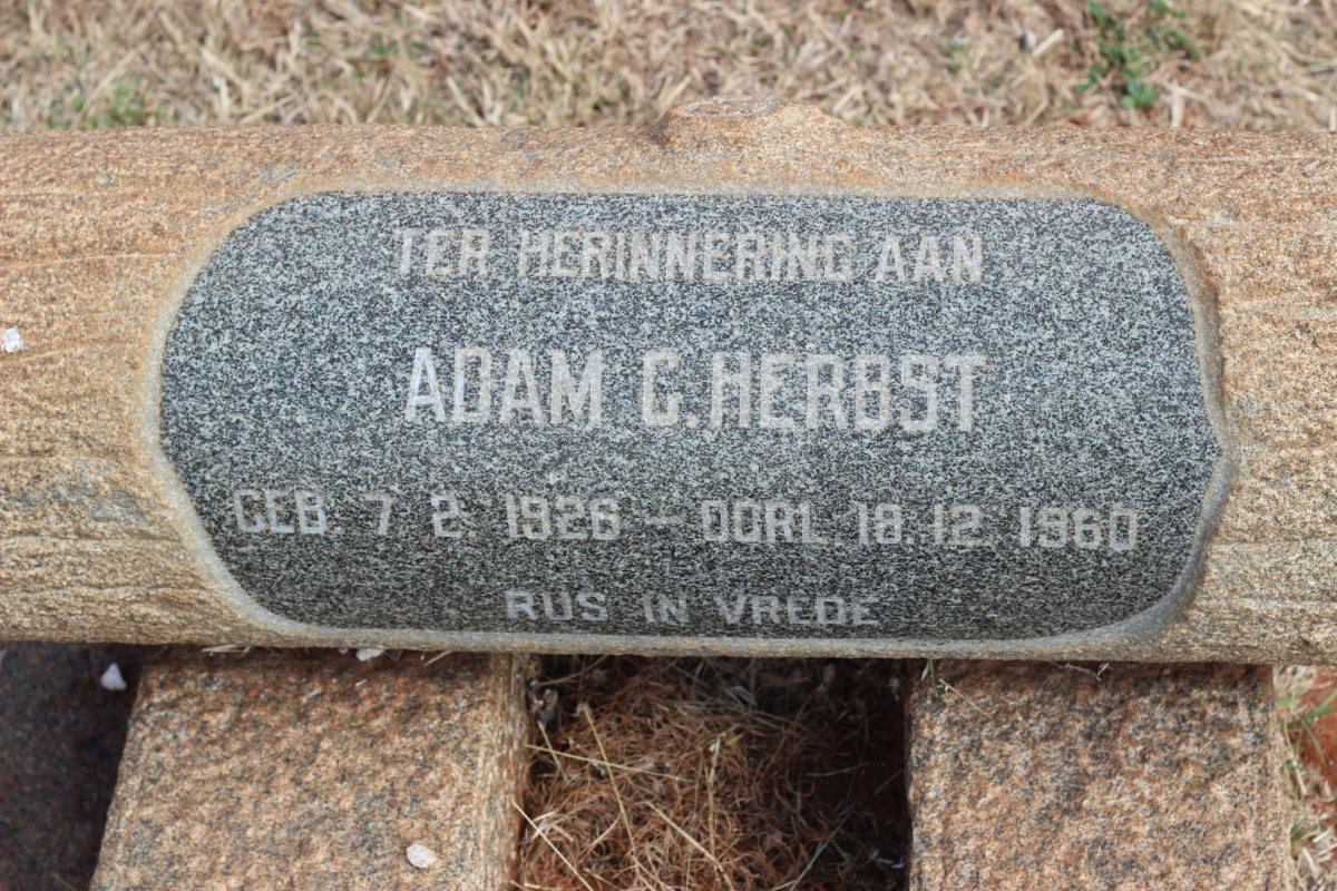 HERBST Adam G. 1926-1960