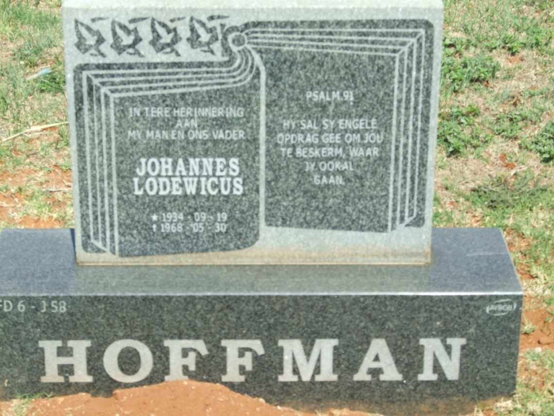 HOFFMAN Johannes Lodewicus 1934-1968