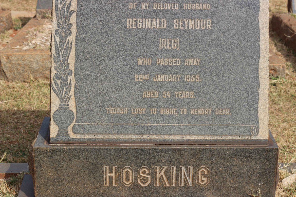 HOSKING Reginald Seymour -1955