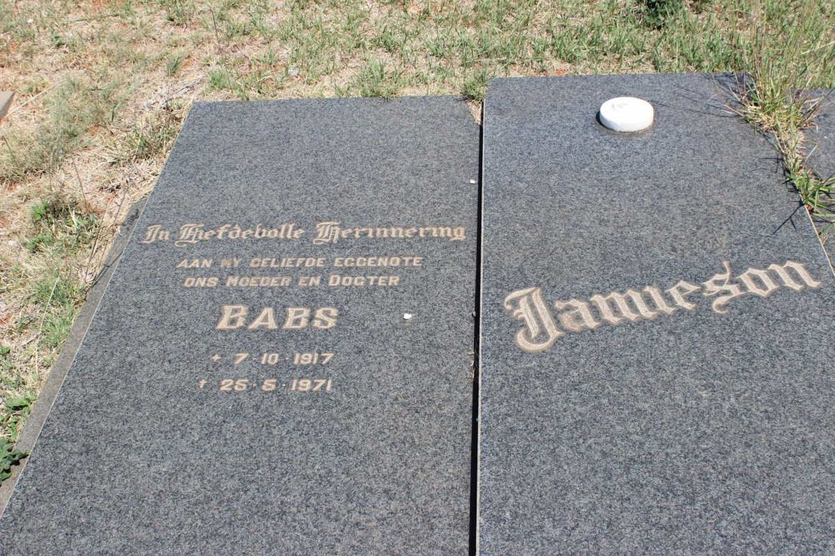 JAMESON Norman R. 1916-197? &amp; Babs 1917-1971