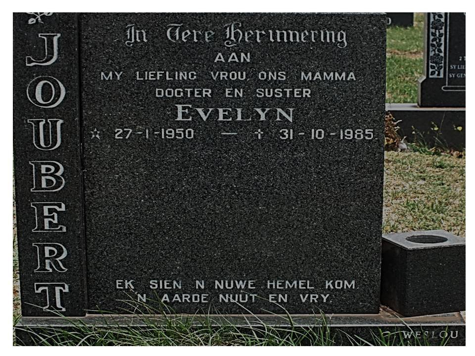 JOUBERT Evelyn 1950-1985