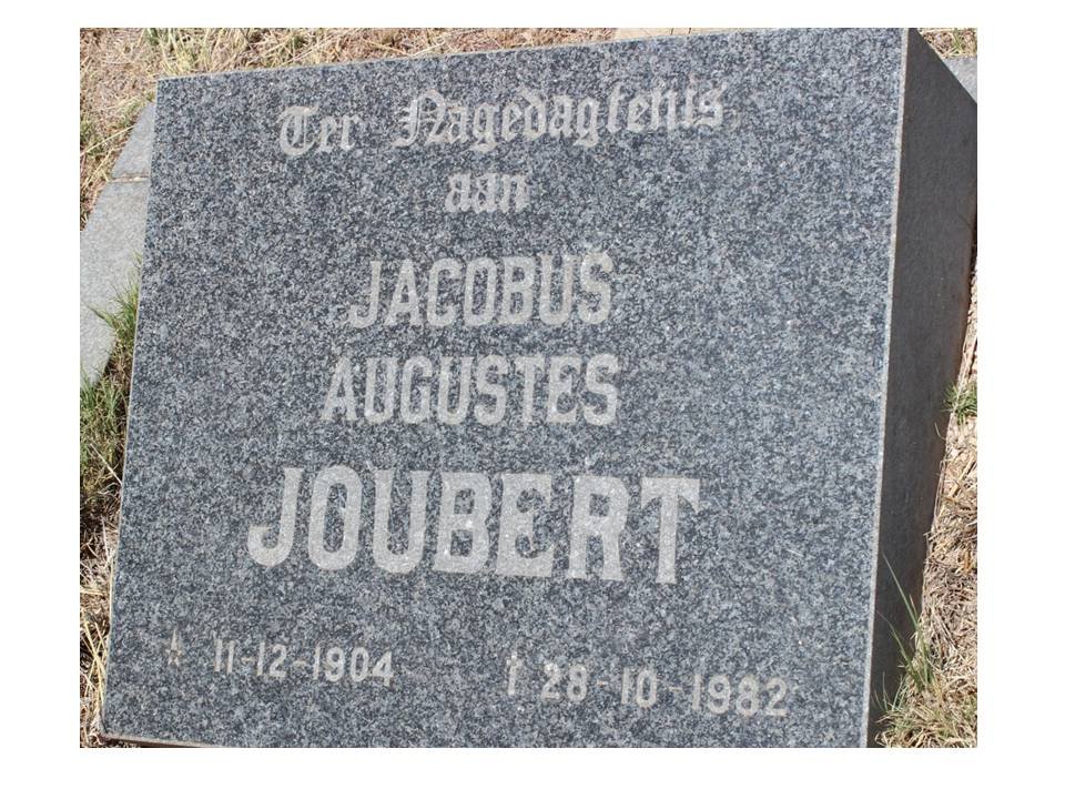 JOUBERT Jacobus Augustes 1904-1982