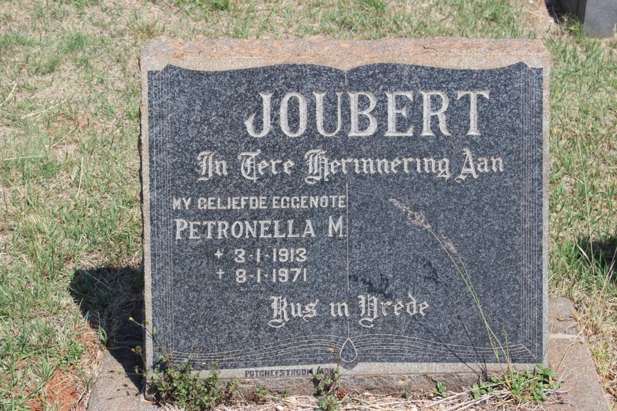JOUBERT Petronella M. 1913-1971