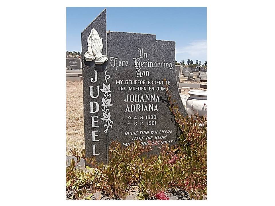 JUDEEL Johanna Adriana 1930-1981