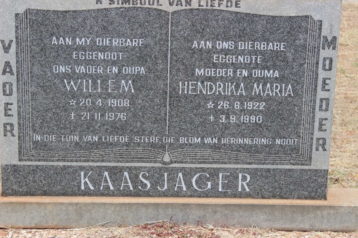 KAASJAGER Willem 1908-1976 &amp; Hendrika Maria 1922-1990