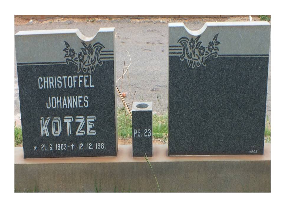 KOTZE Christoffel Johannes 1903-1981