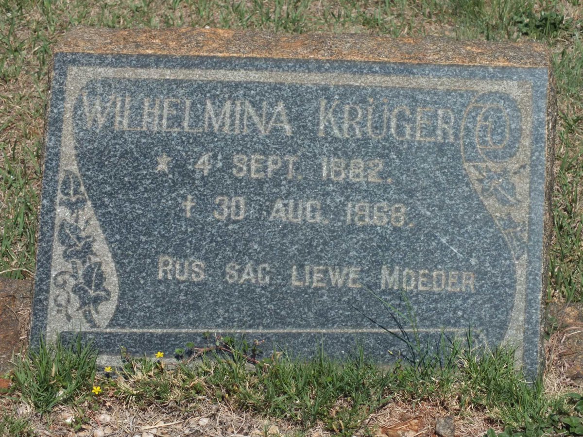 KRUGER Wilhelmina 1882-1968