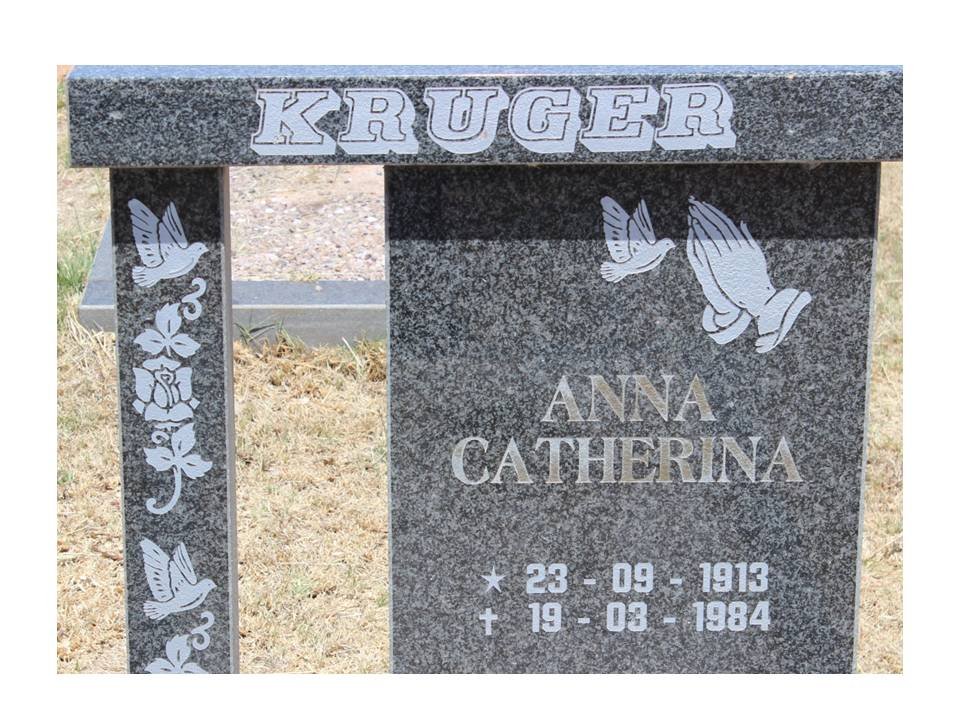 KRUGER Anna Catherina 1913-1984