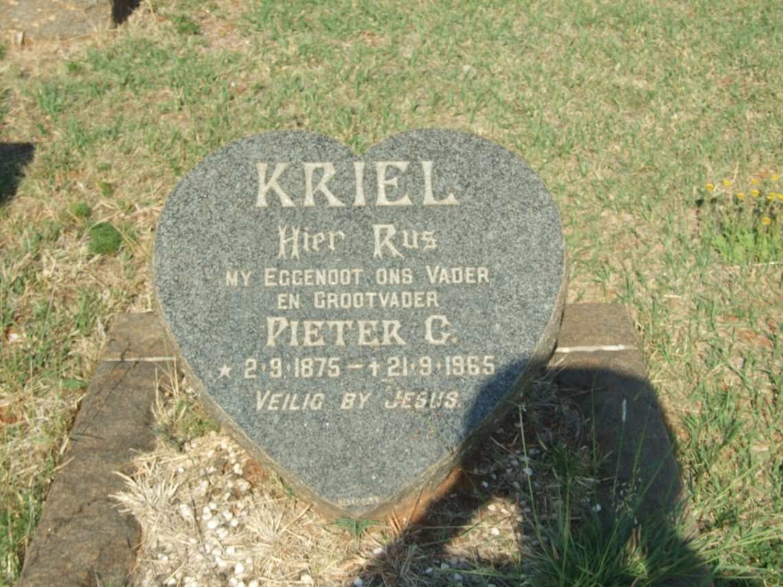 KRIEL Pieter G. 1875-1965