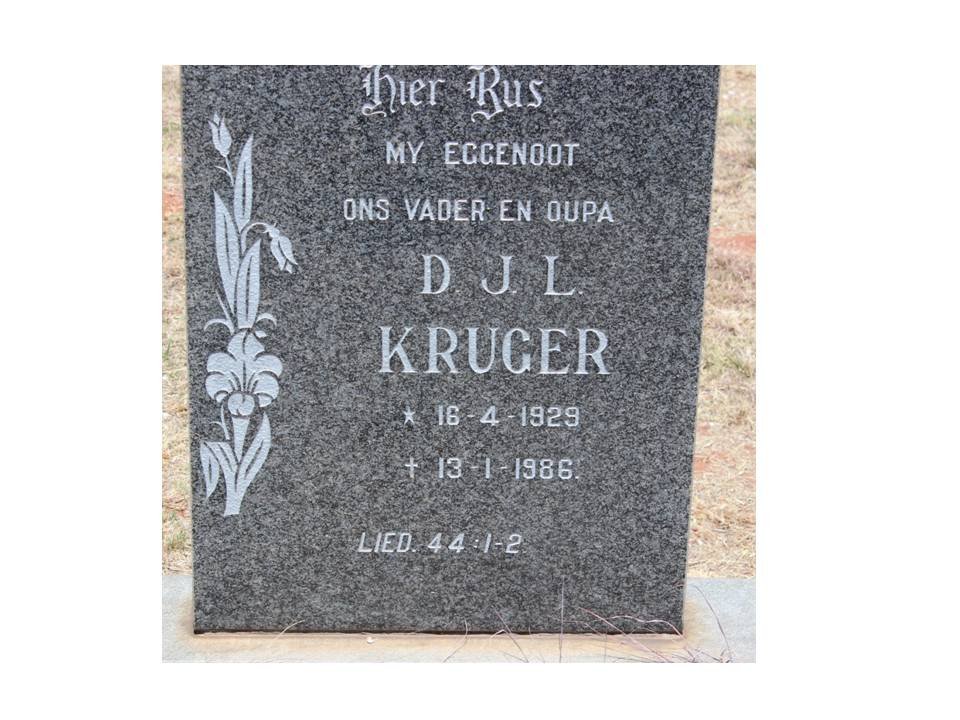 KRUGER D.J.L. 1929-1986