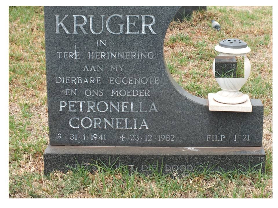 KRUGER Petronella Cornelia 1941-1982