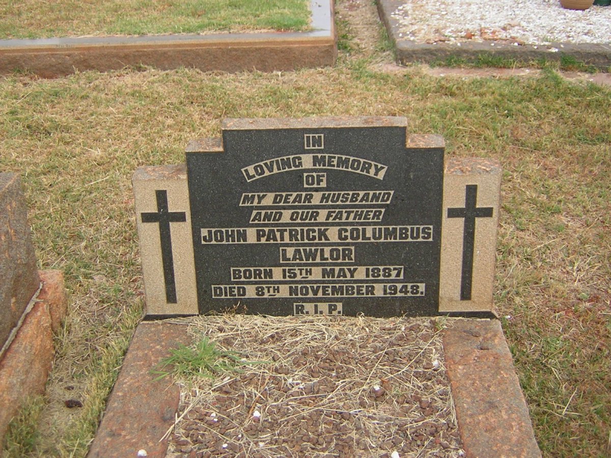 LAWLOR John Patrick Columbus 1887-1948