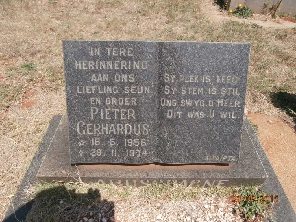LABUSCHAGNE Pieter Gerhardus 1956-1974