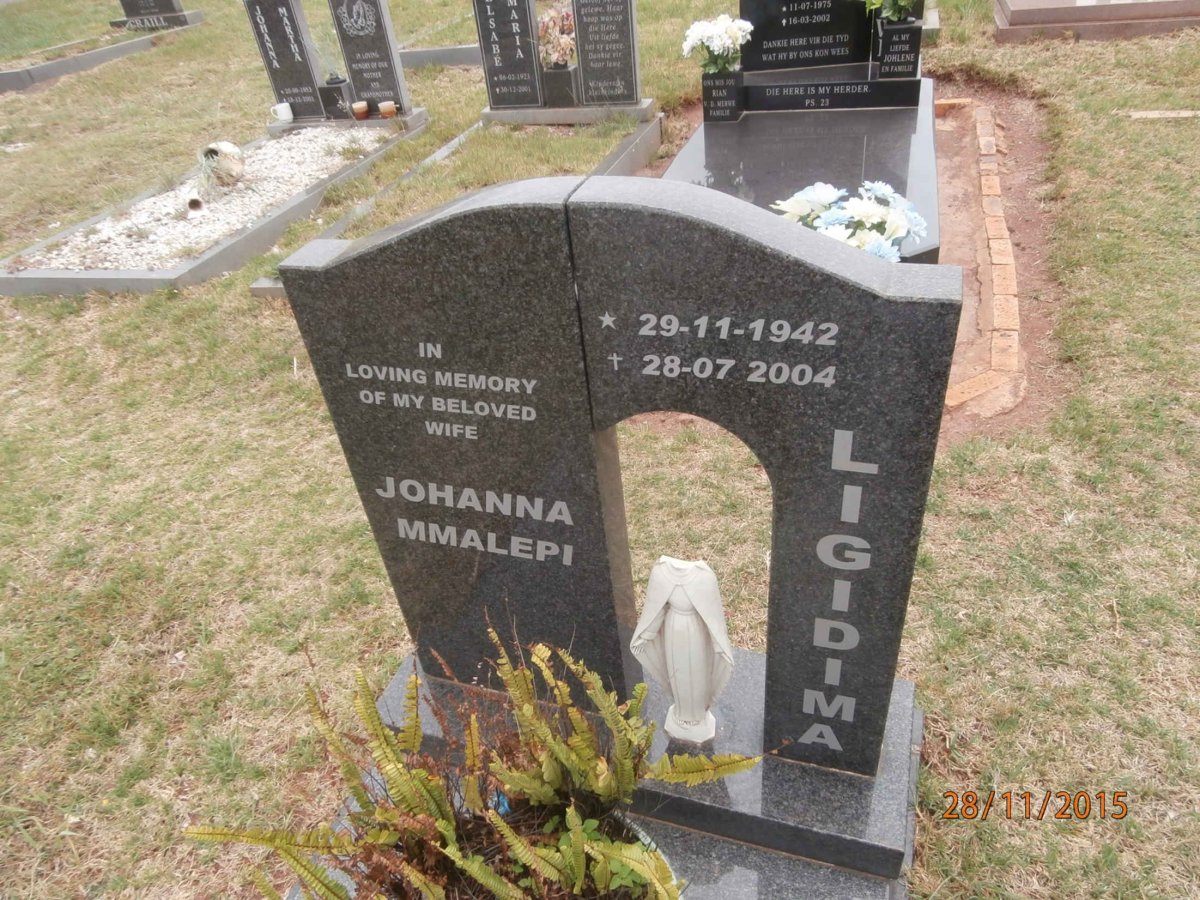 LIGIDIMA Johanna Mmalepi 1942-2004