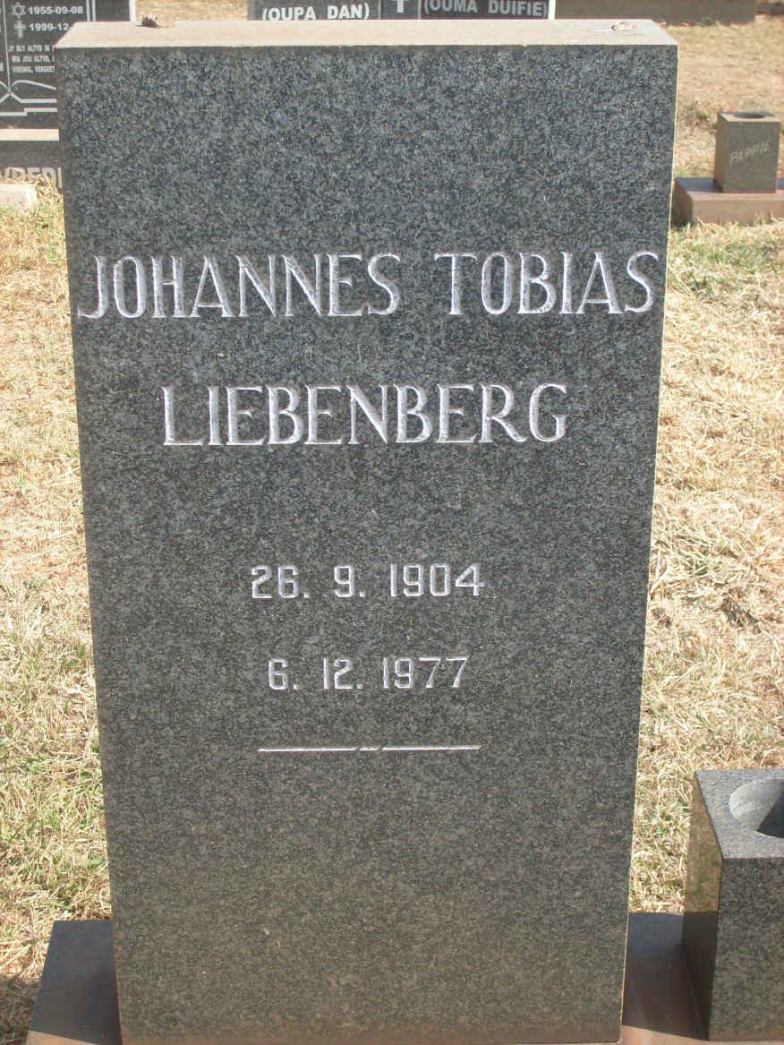 LIEBENBERG Johannes Tobias 1904-1977
