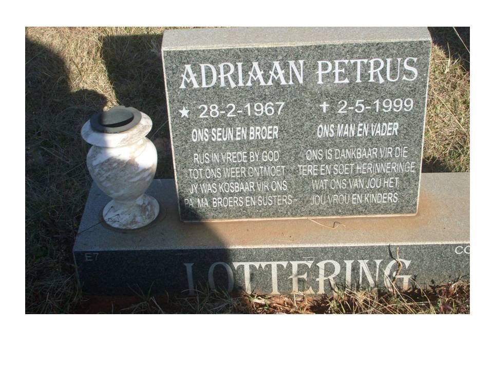 LOTTERING Adriaan Petrus 1967-1999