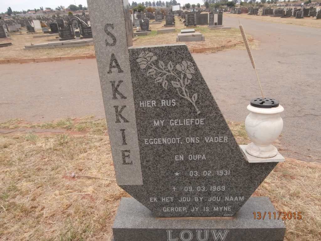 LOUW Sakkie 1931-1989