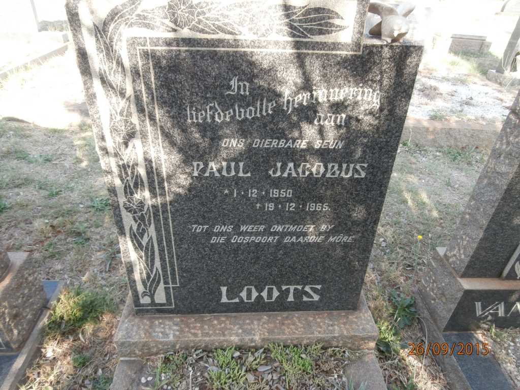LOOTS Paul Jacobus 1950-1965