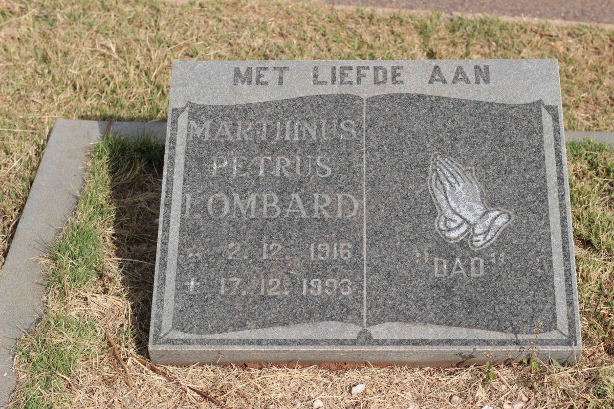 LOMBARD Marthinus Petrus 1916-1993